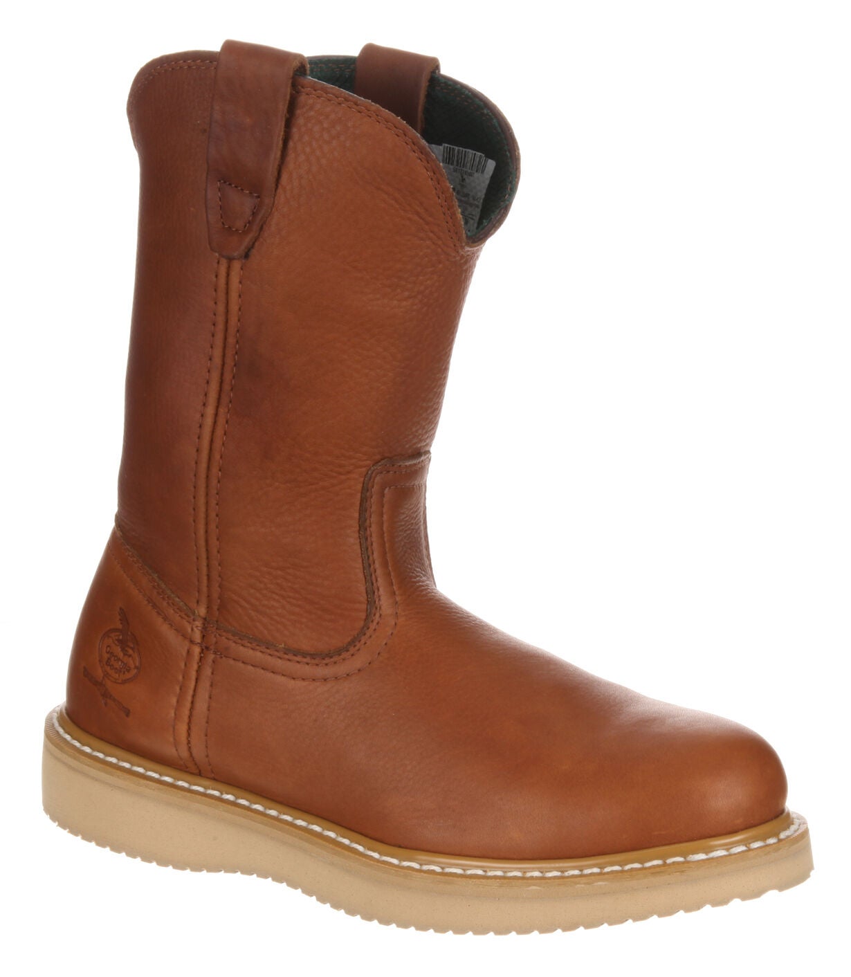 Georgia Boot Men's Farm and Ranch Wellington Work Boots - Soft Toe, Gold, hi-res