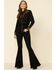 Image #3 - Scully Women's Floral Embroidered Western Shirt, Black, hi-res