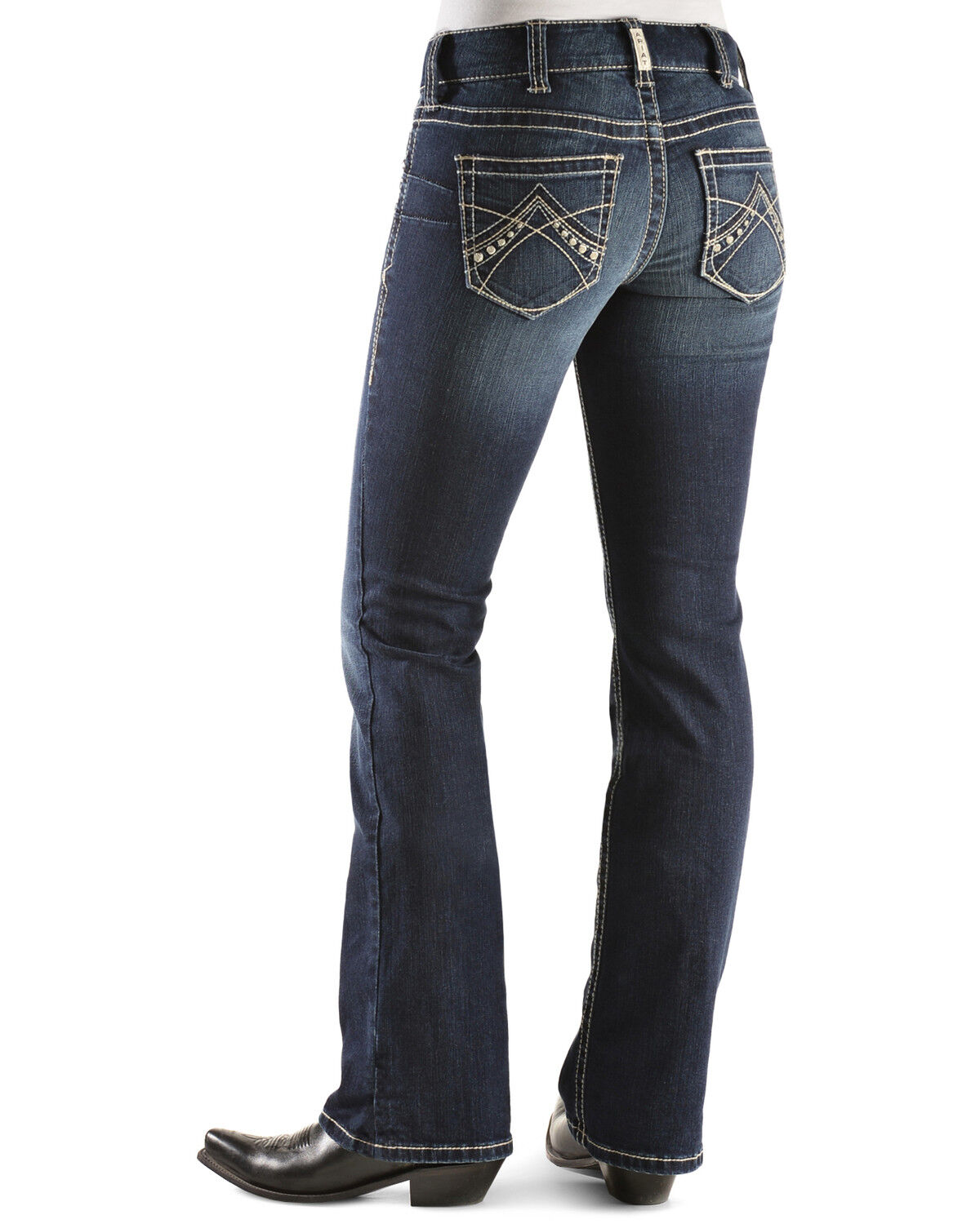 Image #1 - Ariat Women's Dark Wash Spitfire Riding Jeans, Denim, hi-res