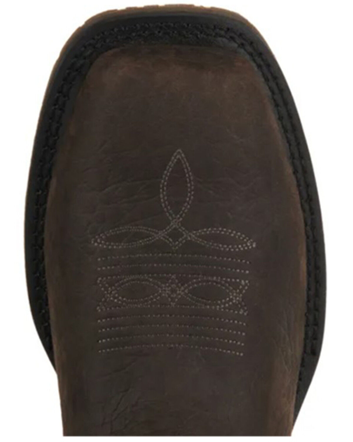 Image #6 - Double H Men's 10" Deep Scallop Waterproof Work Boots - Composite Toe, Black/brown, hi-res