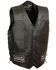 Image #1 - Milwaukee Leather Men's Side Lace Eagle & Flag Patch Vest - 5X, Black, hi-res
