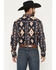 Image #4 - RANK 45&reg; Men's Ocean Tide Trail Southwestern Striped Long Sleeve Button-Down Stretch Western Shirt, Navy, hi-res