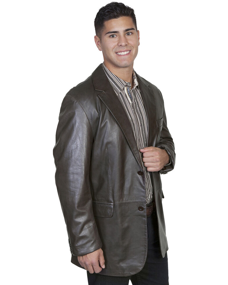 Scully Contemporary Lamb Blazer - Big and Tall, Chocolate, hi-res