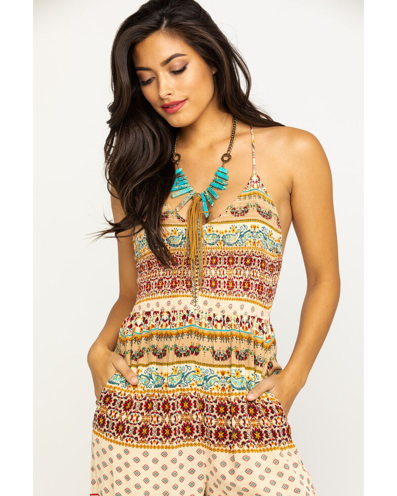 Patrons Of Peace Women S Cream Mixed Print Pantsuit Sheplers