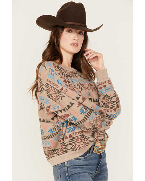 Image #2 - Ariat Women's Rainbow Vista Southwestern Sweatshirt, Brown, hi-res