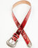 Image #2 - Shyanne Girl's Metallic Crystal Stone Belt, Red, hi-res