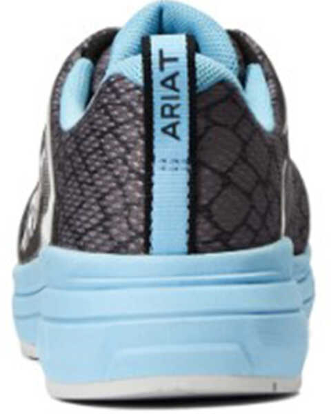 Image #3 - Ariat Women's Outpace Mesh Snake Print Work Sneakers - Composite Toe, Grey, hi-res