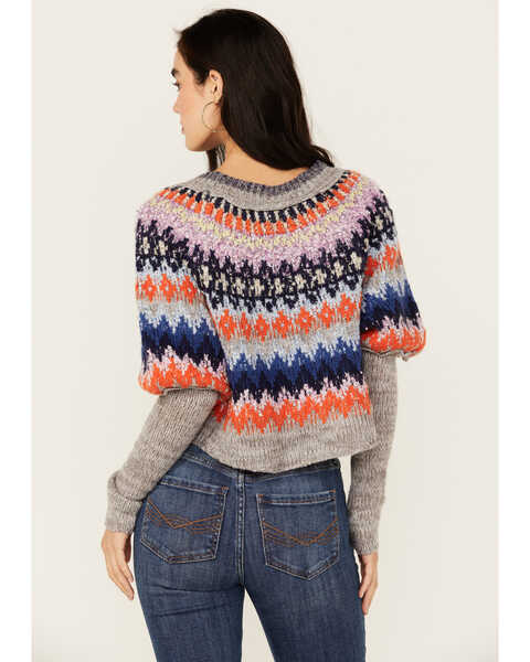 Image #4 - Free People Women's Home For The Holidays Sweater , Grey, hi-res