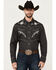 Image #1 - Wrangler Men's Rodeo Embroidered Long Sleeve Snap Western Shirt , Black, hi-res