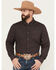 Image #1 - Rodeo Clothing Men's Geo Print Long Sleeve Button-Down Shirt, Black, hi-res