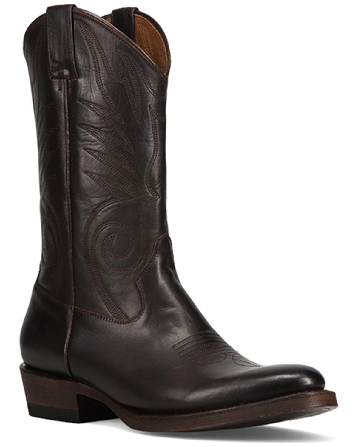 Image #1 - Frye Men's Grady Short Western Boots - Round  Toe, Chocolate, hi-res