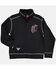 Image #1 - Cowgirl Hardware Girls' Horse Embroidered Softshell Jacket, Black, hi-res