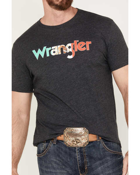 Image #3 - Wrangler Men's Mexico Flag Logo Short Sleeve Graphic T-Shirt, Charcoal, hi-res