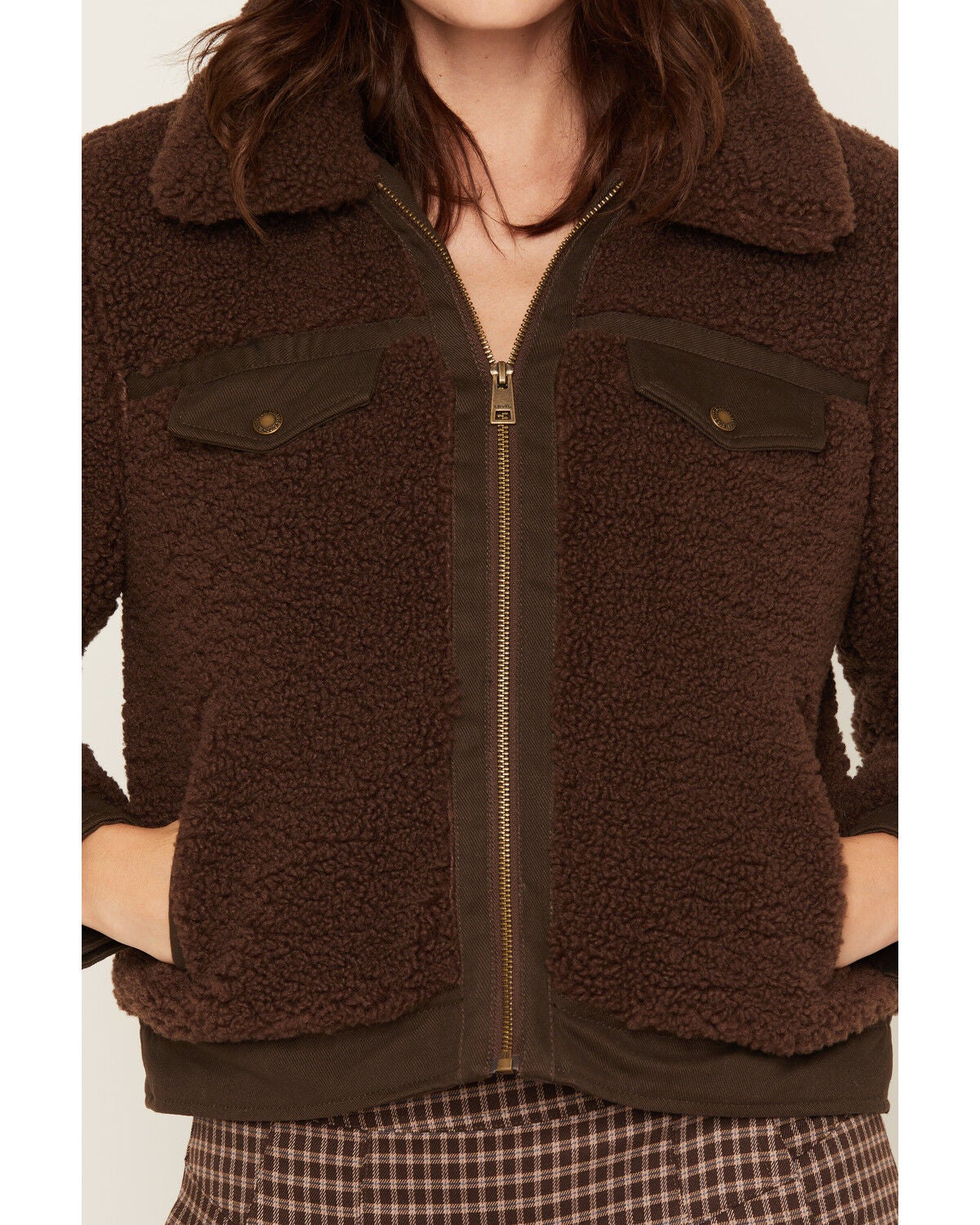Image #3 - Levi's Women's Sherpa Jacket, Chocolate, hi-res