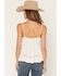 Image #4 - Cleo + Wolf Women's Floral Print Tie-Front Sleeveless Ruffle Cami, Ivory, hi-res