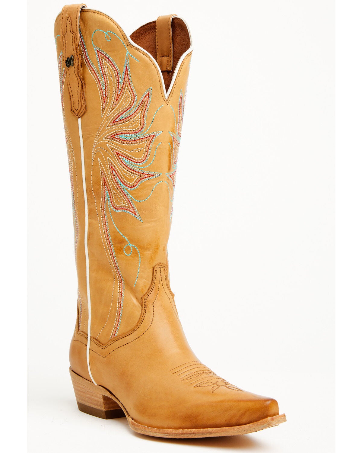 Image #1 - Dan Post Women's Grace Tall Western Boots - Snip Toe, Tan, hi-res