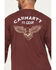 Image #4 - Carhartt Men's FR Force® Loose Fit Eagle Long Sleeve Graphic Work T-Shirt, Burgundy, hi-res