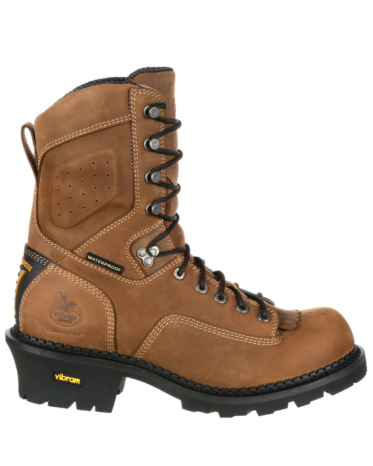 Image #2 - Georgia Boot Men's Comfort Core Waterproof Insulated Logger Boots - Composite Toe, Brown, hi-res