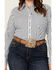 Image #3 - Ariat Women's Kirby Striped Print Long Sleeve Button-Down Stretch Western Shirt - Plus, Blue, hi-res