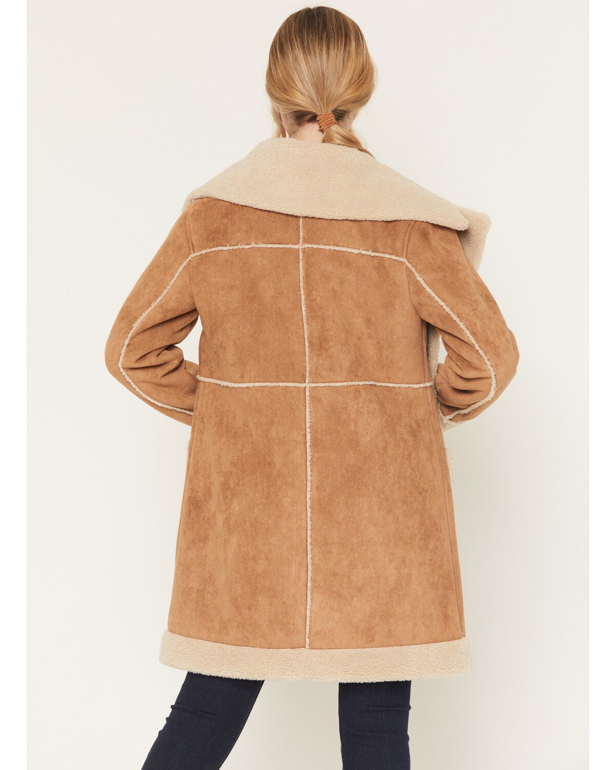 Image #4 - Panhandle Slim Women's Berber Lined Microsuede Coat, , hi-res