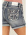Image #2 - Grace In LA Women's Light Wash Mid Rise Americana Stretch Denim Jeans, Light Wash, hi-res