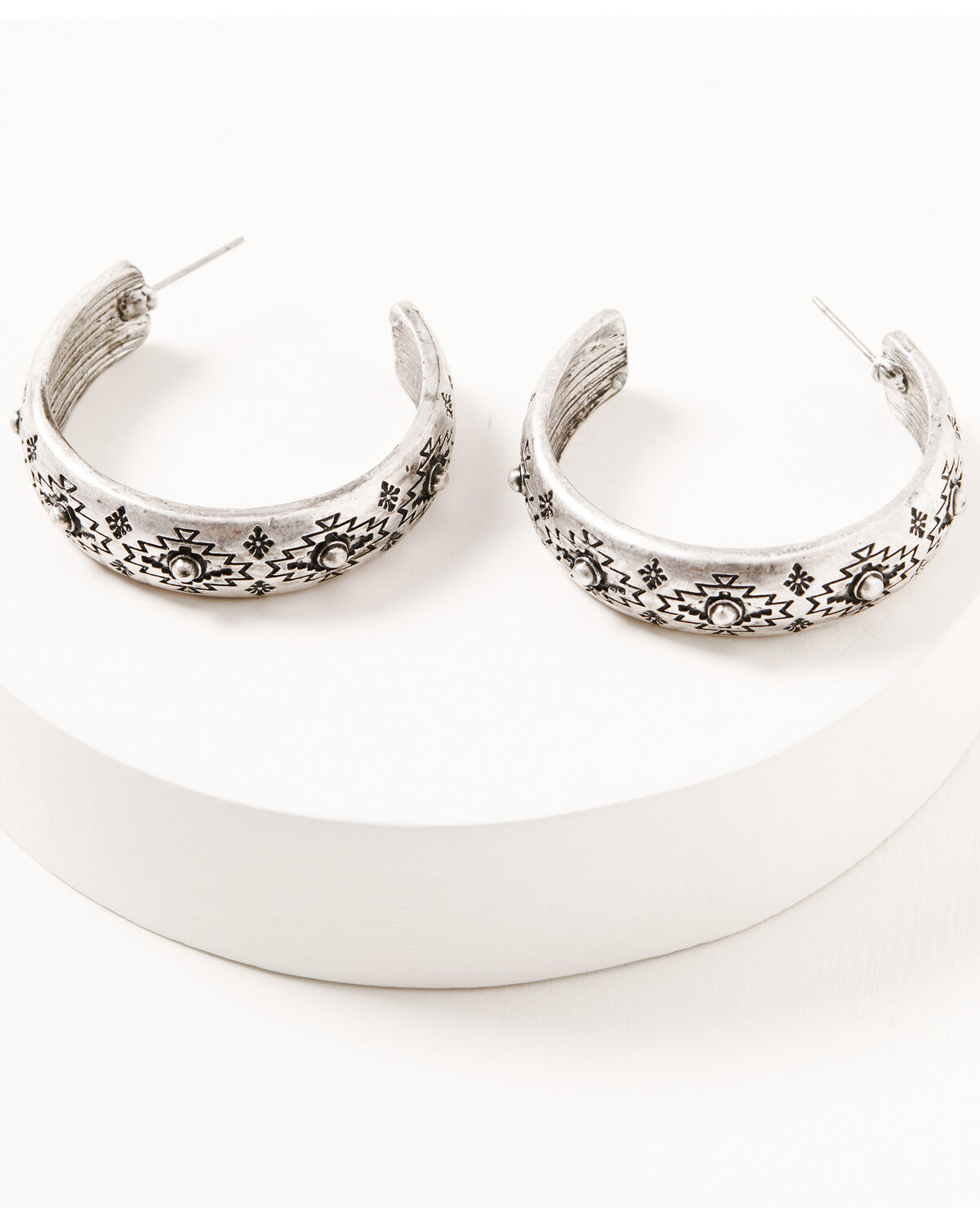 Image #1 - Shyanne Women's Shiloh Ridge Hoop Earrings, Silver, hi-res