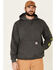 Carhartt Men's Logo Hooded Work Sweatshirt, Medium Grey, hi-res