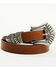 Image #2 - Shyanne Women's Teagan Skinny 3-Piece Buckle Belt, Brown, hi-res