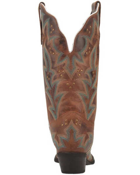 Laredo Women's Adrian 12" Wide Calf Western Boots - Snip Toe, Tan, hi-res