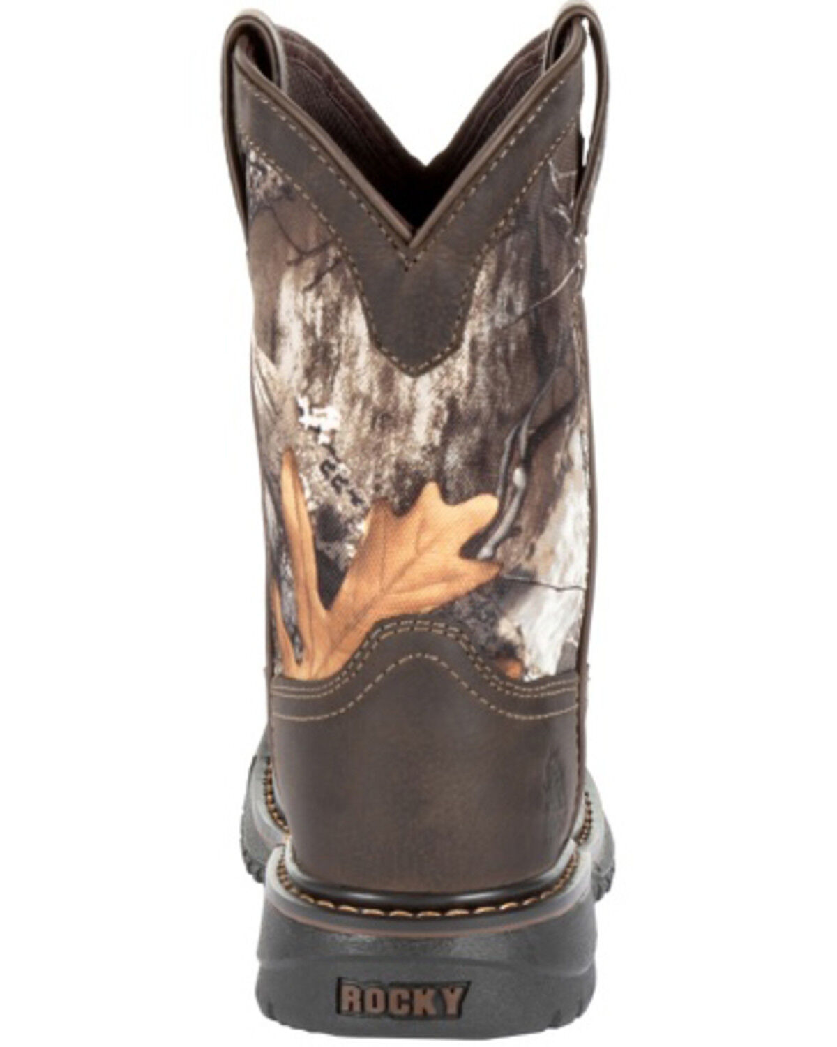 Image #4 - Rocky Boys' Ride FLX Waterproof Western Work Boots - Soft Toe, Brown, hi-res
