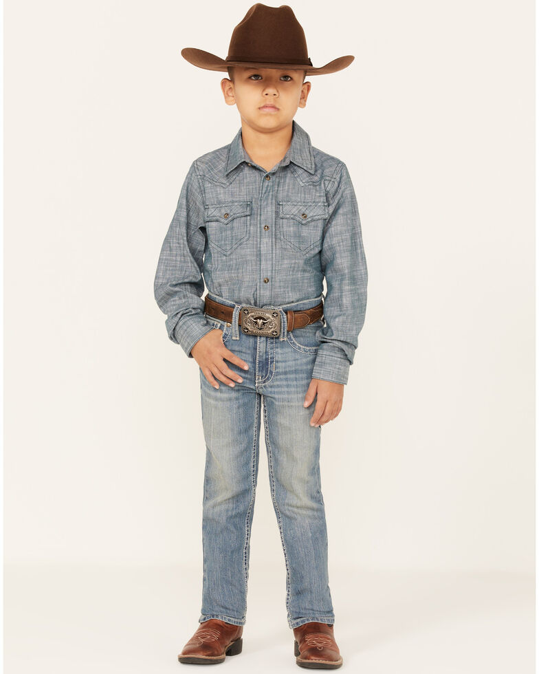 Cody James Youth Boys' Clovehitch Straight Jeans, Light Wash, hi-res