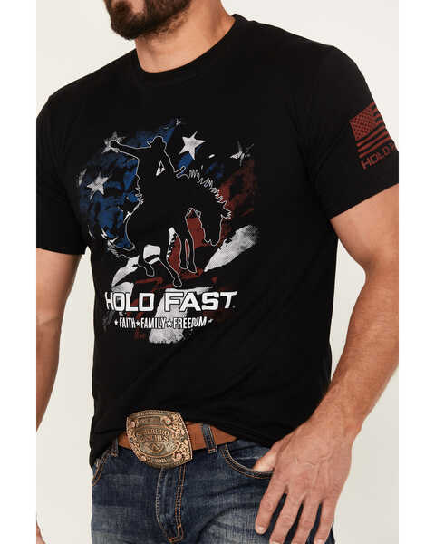 Image #3 - Kerusso Men's Hold Fast Patriotic Short Sleeve Graphic T-Shirt, Black, hi-res