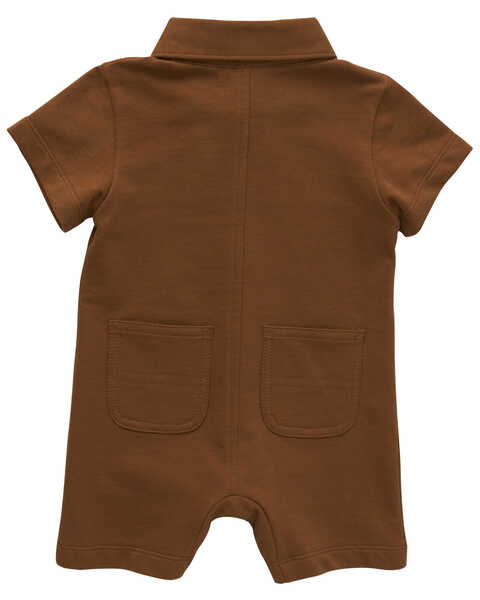 Image #2 - Carhartt Infant Boys' French Terry Short Sleeve Onesie , Brown, hi-res
