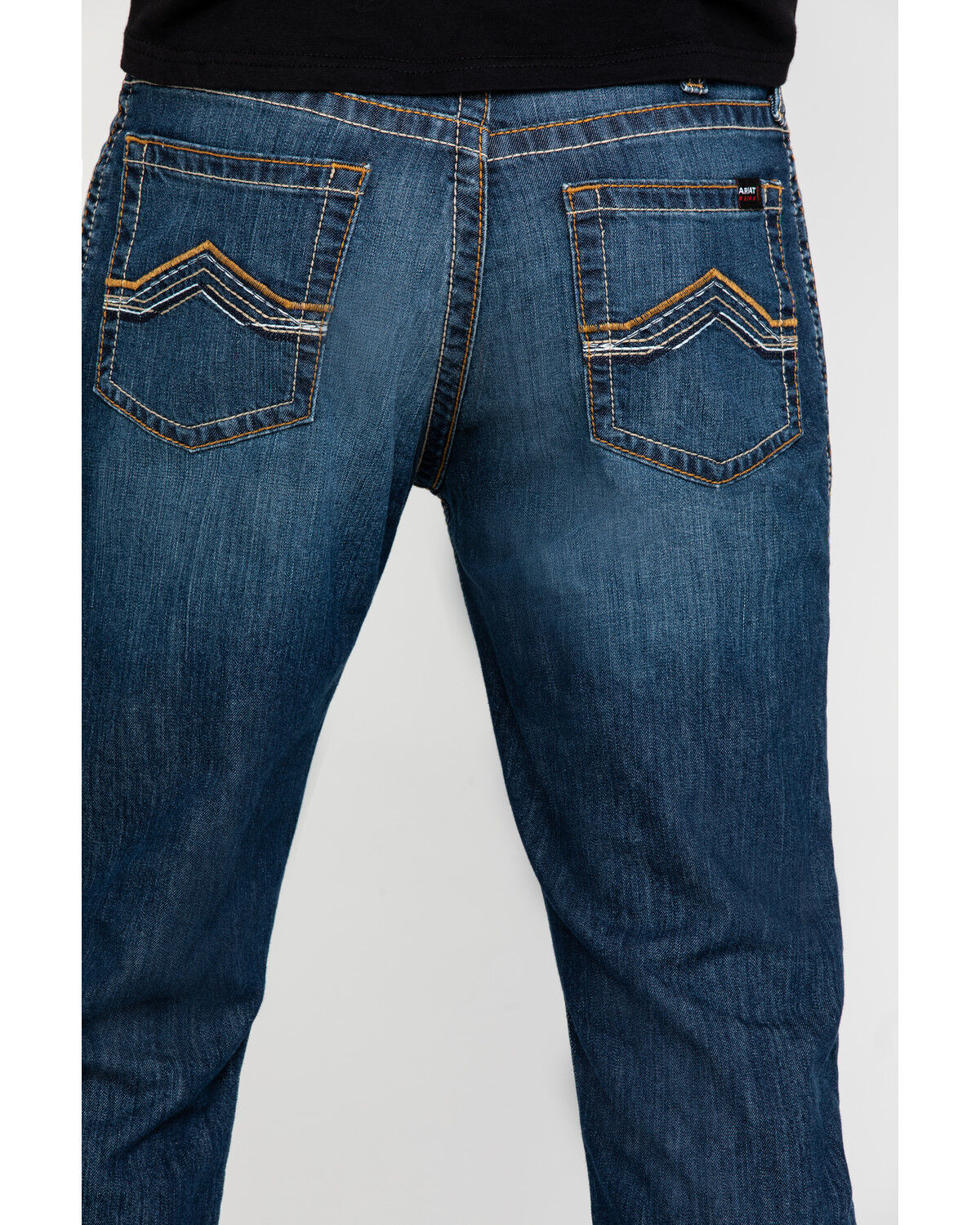 Image #4 - Ariat Men's FR M4 Jett Duralight Low Stretch Boot Work Jeans, Indigo, hi-res