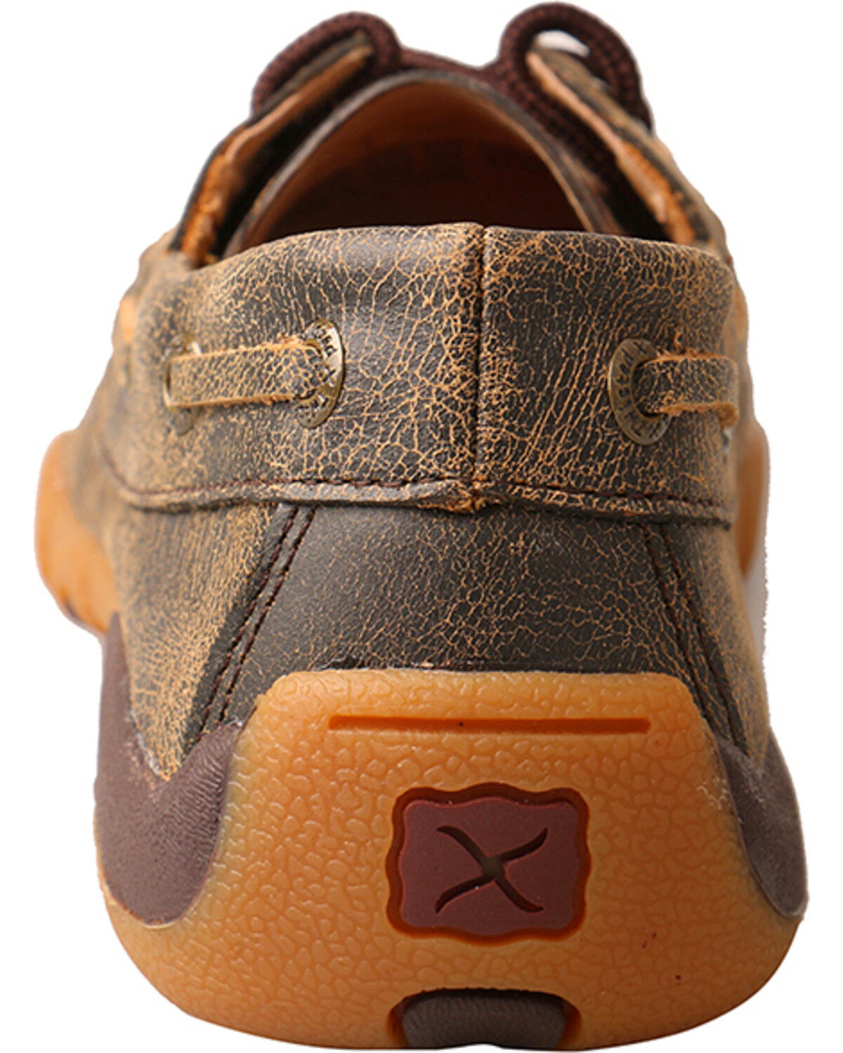 Image #6 - Twisted X Little Girls' Boat Shoe Driving Mocs, Brown, hi-res