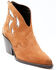 Dan Post Women's Embroidered Inlay Suede Fashion Booties - Pointed Toe, Tan, hi-res