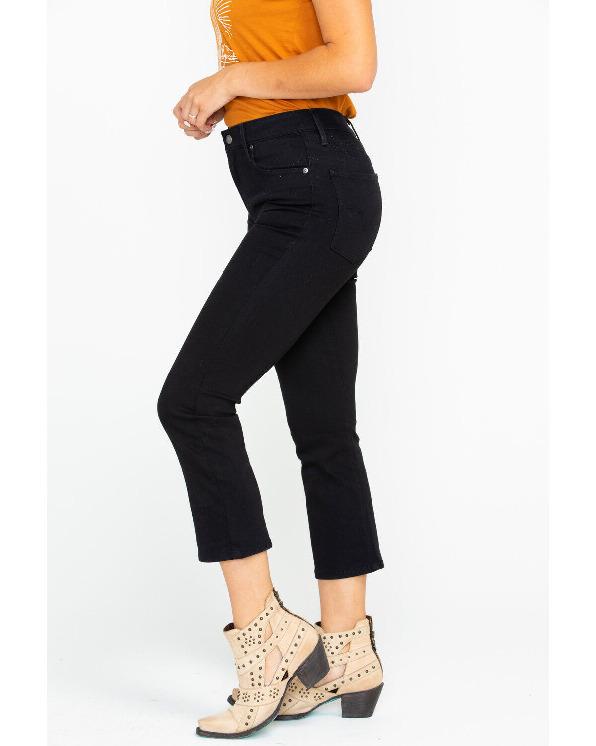 levi's high rise crop flare