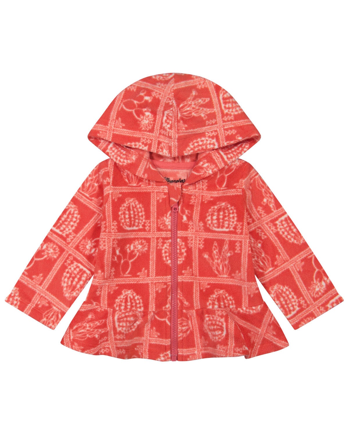 Wrangler Toddler Girls' Cactus Print Sherpa Jacket, Pink, hi-res