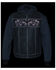 Image #4 - Milwaukee Leather Men's Leather Concealed Carry Vest with Reflective Skulls and Removeable Hoodie, Grey, hi-res