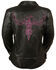 Image #3 - Milwaukee Leather Women's Concealed Carry Embroidered Phoenix Leather Jacket, Pink/black, hi-res