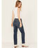Image #3 - Ariat Women's Bridle Dark Wash High Rise Slim Straight Stretch Denim Jeans, Dark Wash, hi-res