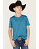 Ariat Boys' Charger Shield Graphic T-Shirt, Teal, hi-res