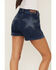 Image #4 - Rock & Roll Denim Women's Dark Wash High Rise Star Denim Shorts, Blue, hi-res