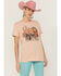 Bohemian Cowgirl Women's Wild & Free Doll Nashville Graphic Tee , Coral, hi-res