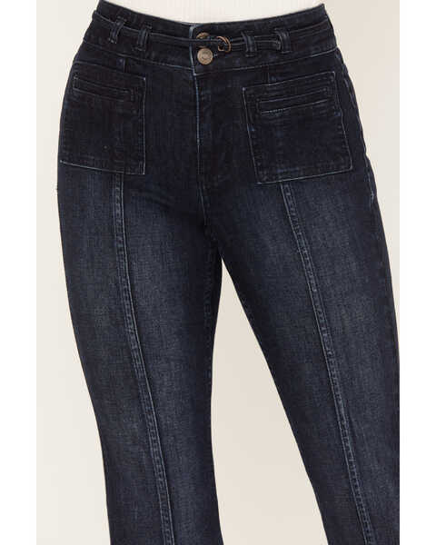 Image #2 - Shyanne Women's Dark Wash Trouser Flare Jeans, Dark Wash, hi-res
