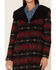 Image #3 - Powder River Outfitters Women's Southwestern Stripe Print Jacquard Sherpa-Lined Coat, Red, hi-res