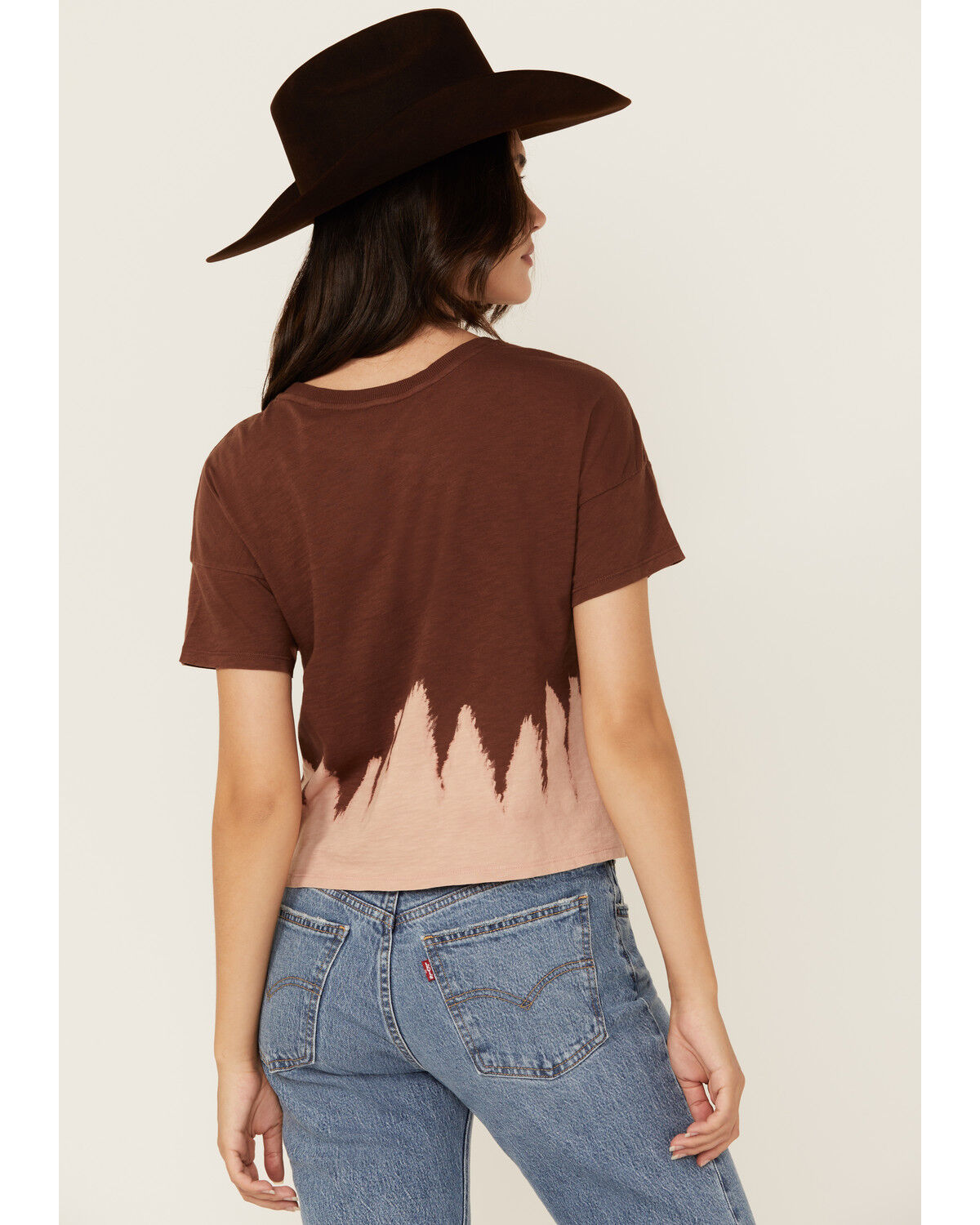 Image #4 - Shyanne Women's Dibs On The Cowboy Tie Dye Short Sleeve Graphic Tee, Medium Brown, hi-res