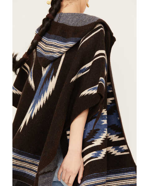 Image #3 - Ariat Women's  Chimayo Poncho Sweater, Dark Brown, hi-res