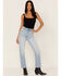Rolla's Women's Light Wash High Rise Original Straight Jeans, Blue, hi-res