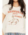 Image #3 - Blue Life Women's Rowdy Short Sleeve Graphic Tee, White, hi-res